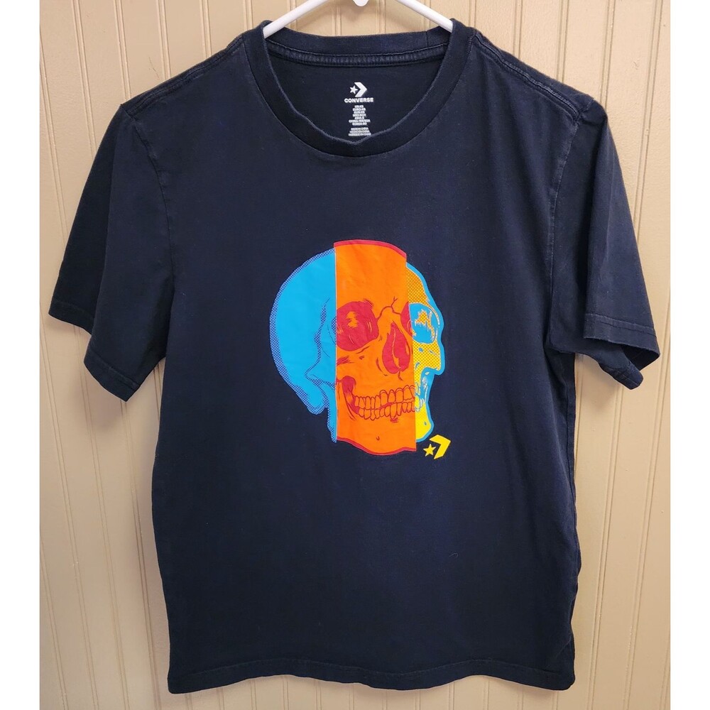 Converse Skull Graphic Short Sleeve T-Shirt Size XS
